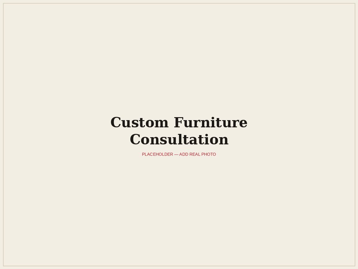 Design consultation for a custom KAXARINO furniture piece